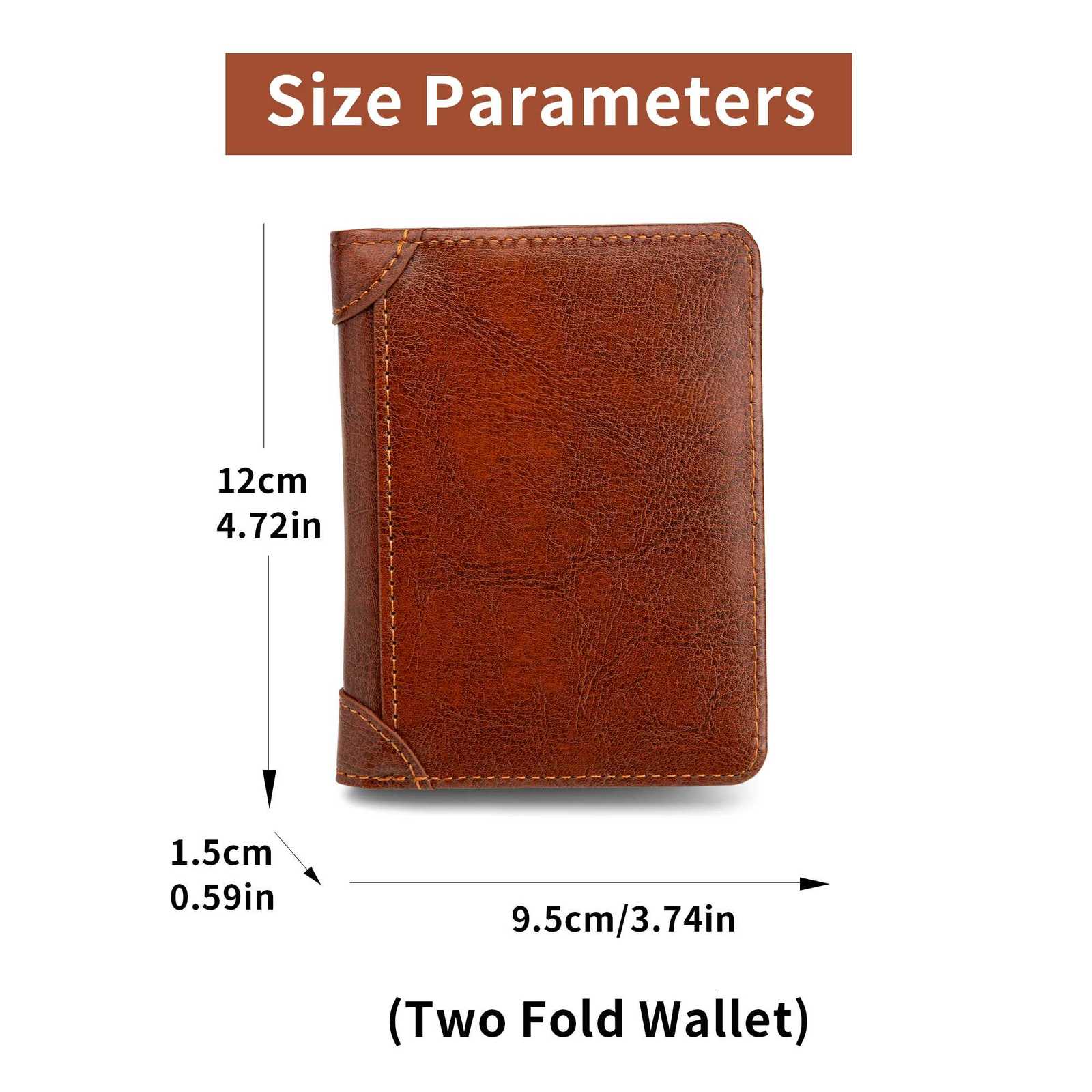 Mens British Casual Style Short Wallet Credit Card Holder PU Leather Bifold Mens WalletT251119