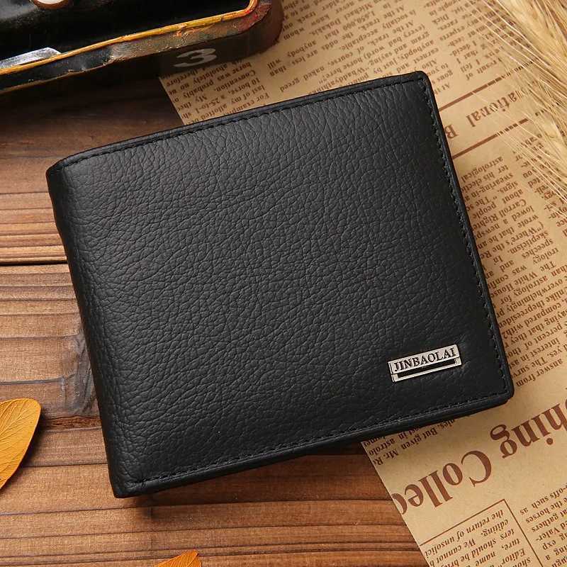 Classic PU Leather Wallets for Men Card Holder Purses with Buckle Coin Pocket Short Bifold Wallet Portable Mens GiftT251119