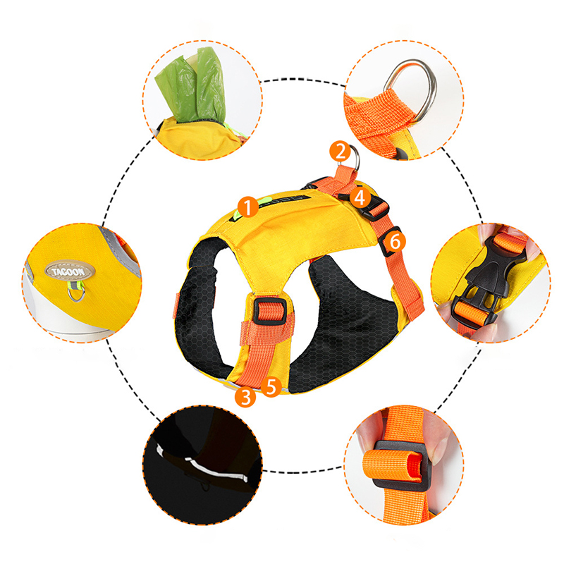 Waterproof Breathable Dog Harness with Matching Leash - Perfect Fit for Small & Medium Pets