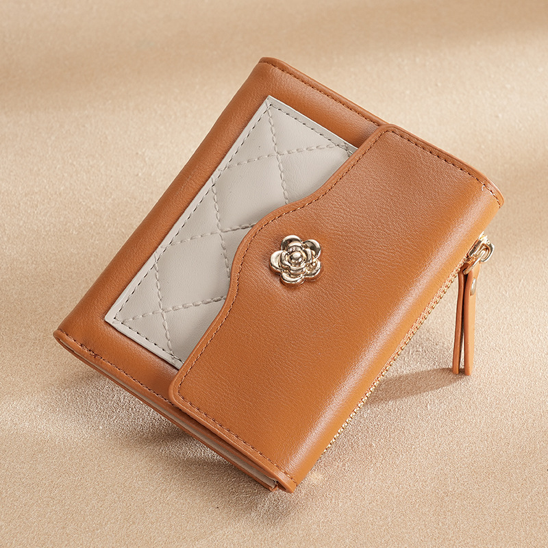 Luxury Wallet New Women's Wallet, Short Clasp Purse with Multi-Card Slots and Zipper Coin Pocket, Elegant Versatile Ladies Wallets