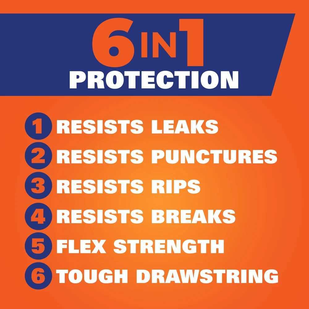 Ultra Strong Extra Large Trash Bags Heavy Duty Puncture Resistant Drawstring Closure 33 Gallon Large Trash Can Liners 40 Count C251119