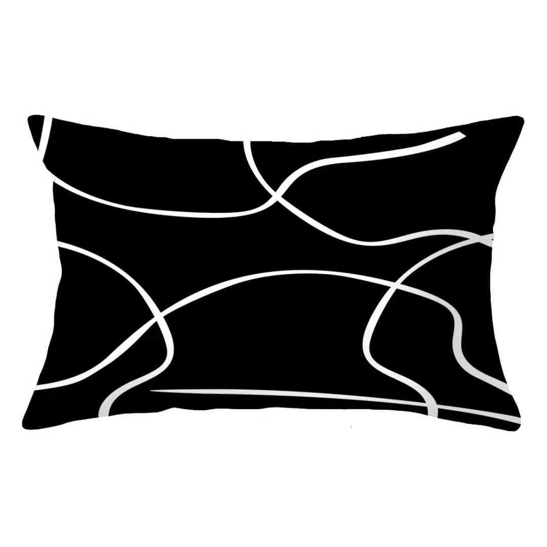 Simple Black and White Nordic Luxury High-Value Living Room Sofa Decorative Office Super Soft CushionM251119
