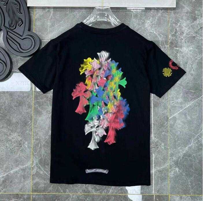 Mens Summer chrome Printed Fashion Designer Man Chrome T Shirts Cotton Casual Tees Short Sleeve Hip Hop Streetwear Tshirts 7de Mens Clothing WUMX