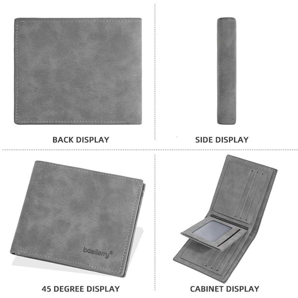 Baellerry New Simple Short Men Wallets High Quality Thin Card Holder Male Purses Photo Holder Small Classic Men Money ClipsT251119