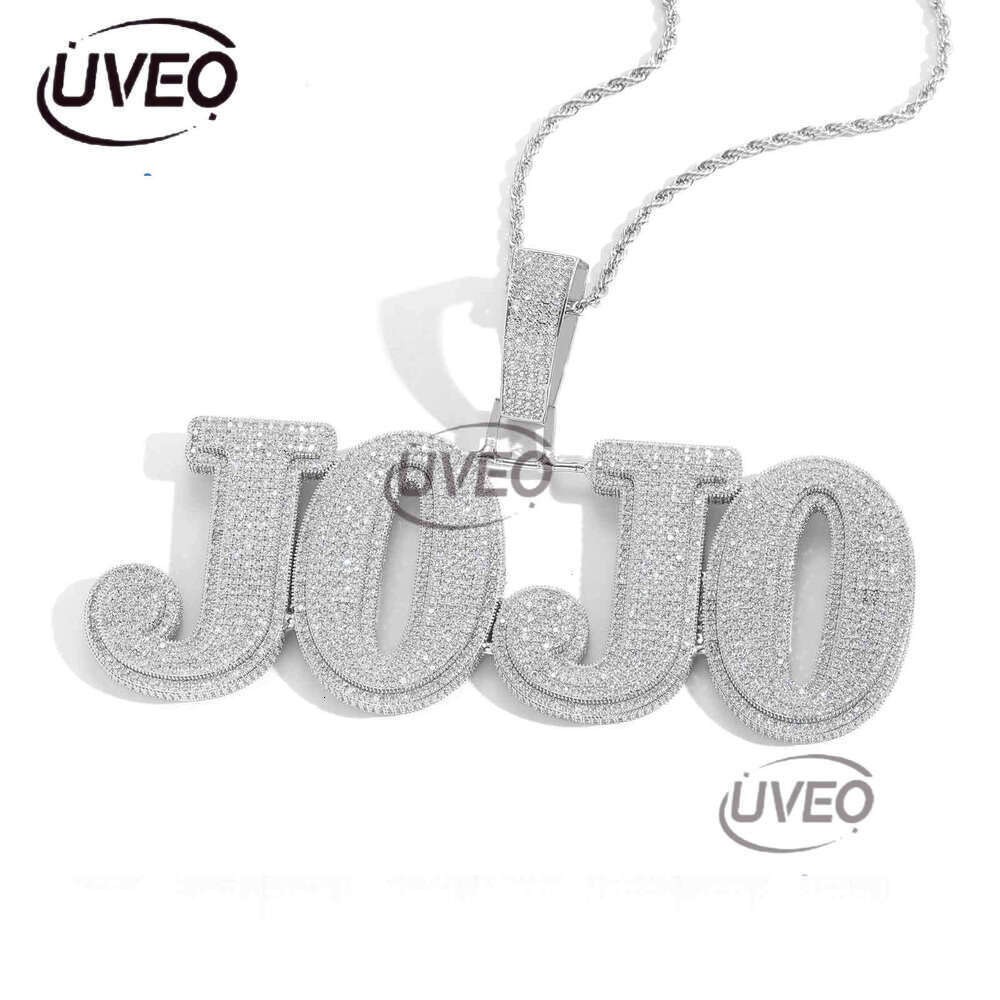 Luxury Hip hop 26 large alphanumeric combination Ice out VVS Moissanite DIY pendant private custom necklace for exaggerated men and women Free deliver