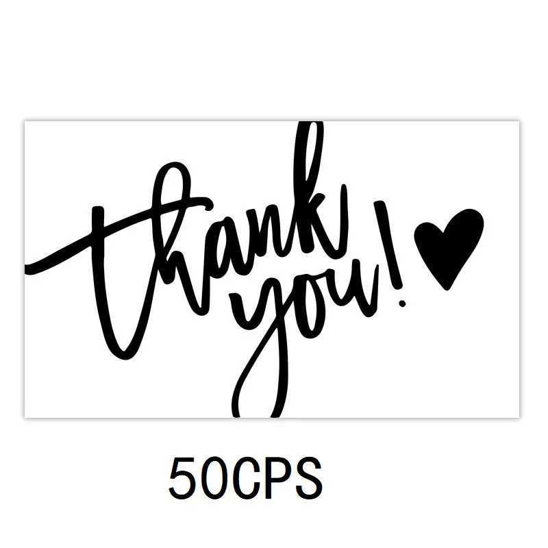 50pcs/pack White Thank You Cards Thank You Notes for Wedding Shower Wedding Small Business Graduation Bridal Shower G251119