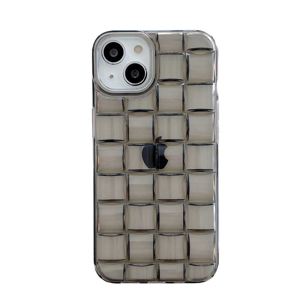 Transparent Woven Pattern Phone Case Suitable for iPhone 17/16 Pro Max Soft Simple Solid Color Protective Case iPhone 15 Pro