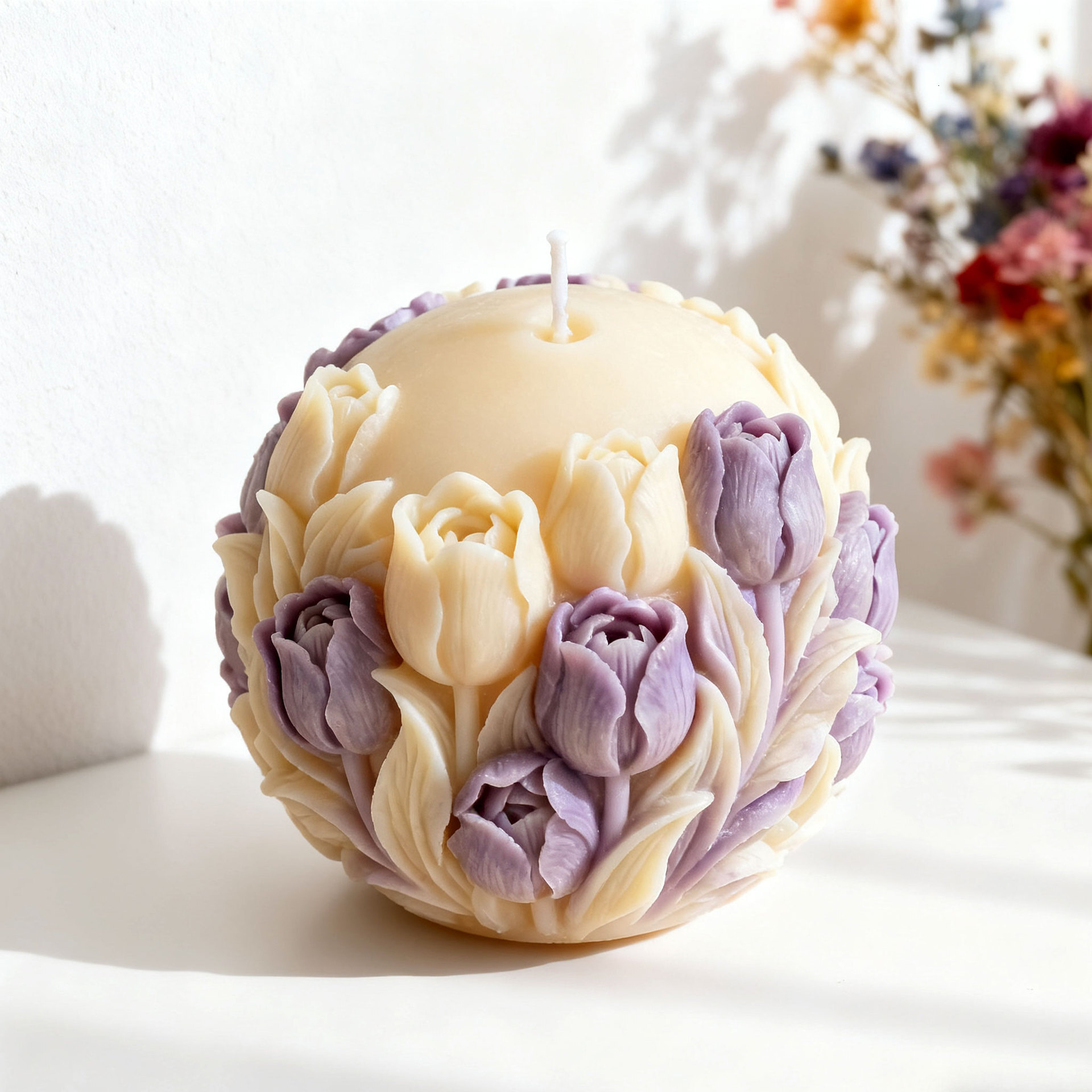 Tulip Bulb Scented Candle Silicone DIY Handmade Aromatherapy Plaster Diffuser Stone Mold S260204