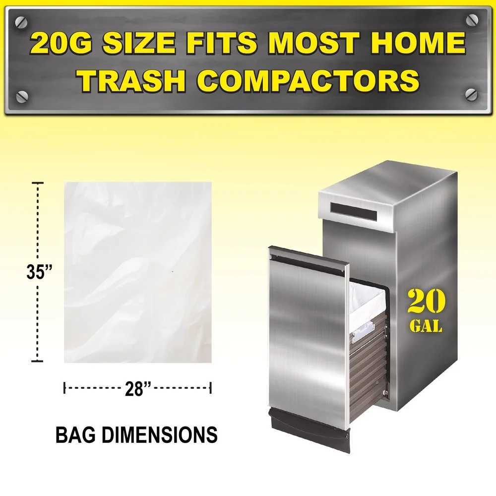 Heavy Duty 20 Gallon Trash Bags 20 Count Twist Tie Closure Odor Control Fresh Scent Durable Compactor Bags Home Kitchen Cleanup C251119