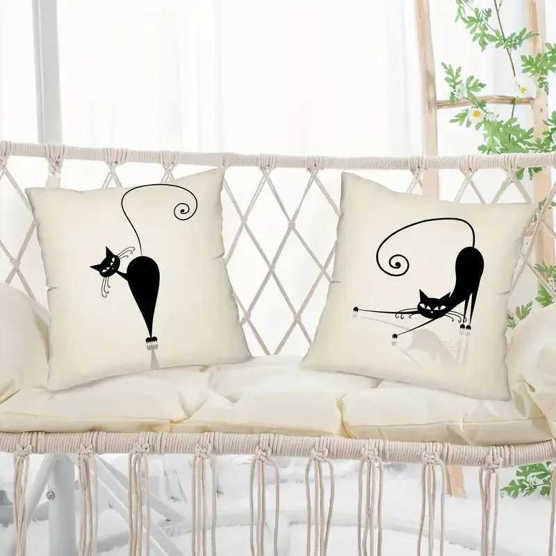 Simple black and white pattern throw covers with digital printing of short plush fabric Car-shaped sofa cushionM251119