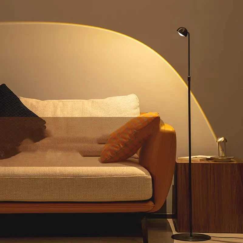 Nordic Simple Red Tall Cob Floor Lamp Home Decoration Standing Lights Height And Angle Adjustable Eye Protection Ambient Lights M251119