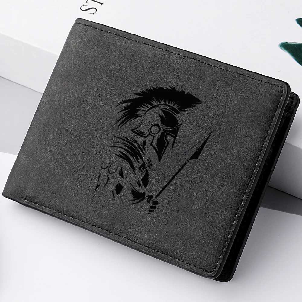 Mens Short Wallet PU Leather Vintage Thin Credit Card Holder Black Compact WalletT251119