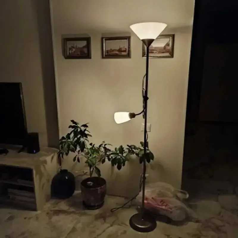 Fashion LED double-headed long plug-in living room bedroom decor office beauty eye protection study childrens floor lamp M251119