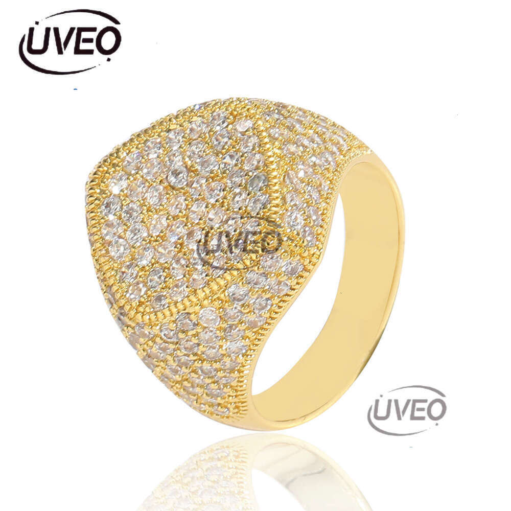 Luxury designer Hip-hop Rings Three rows of ice out VVS Moissanite rings, Hip-hop men's and women's rings with free shipping