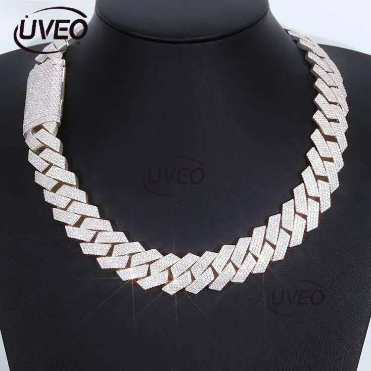 moissanite necklace designer jewelry cuban k chain Iced Out Pass Dia Tester Sterg Sier Necklace Vvs Moissanite chains for men necklaces20mm