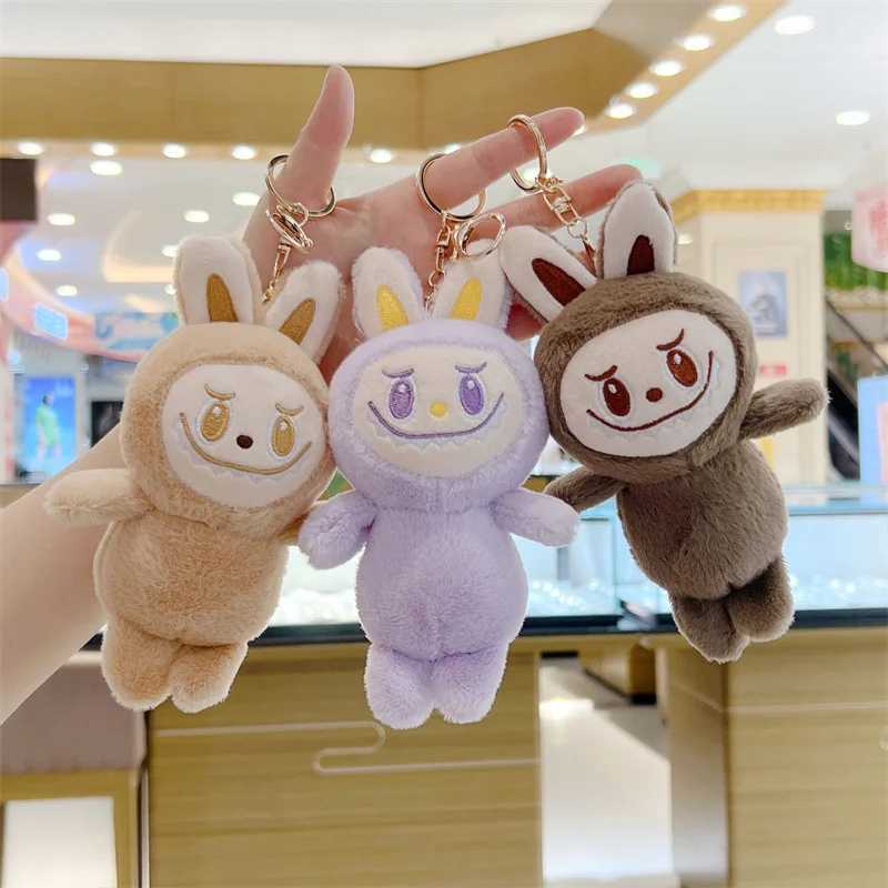 New Kawaii Labubu Plush Keychain Doll Pendant Cartoon Cute Doll Backpack Pendant Toy M250419