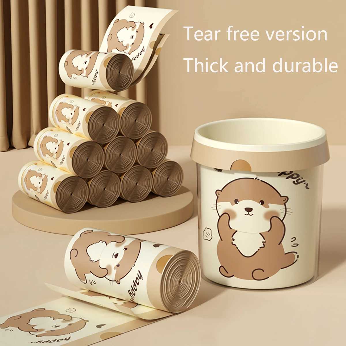 Thickened Non Tear Drawstring Garbage Bag Automatic Hand Closing Kitchen Household Non Fragile Dirty-Resistant Trash Bag C251119