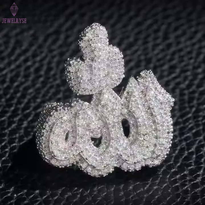 Hot Sale Multiple Choice Custom Iced Out Hip Hop Men Ring VVS Moissanite 925 Sterling Silver Rings Diamond Jewelry Ring for Men