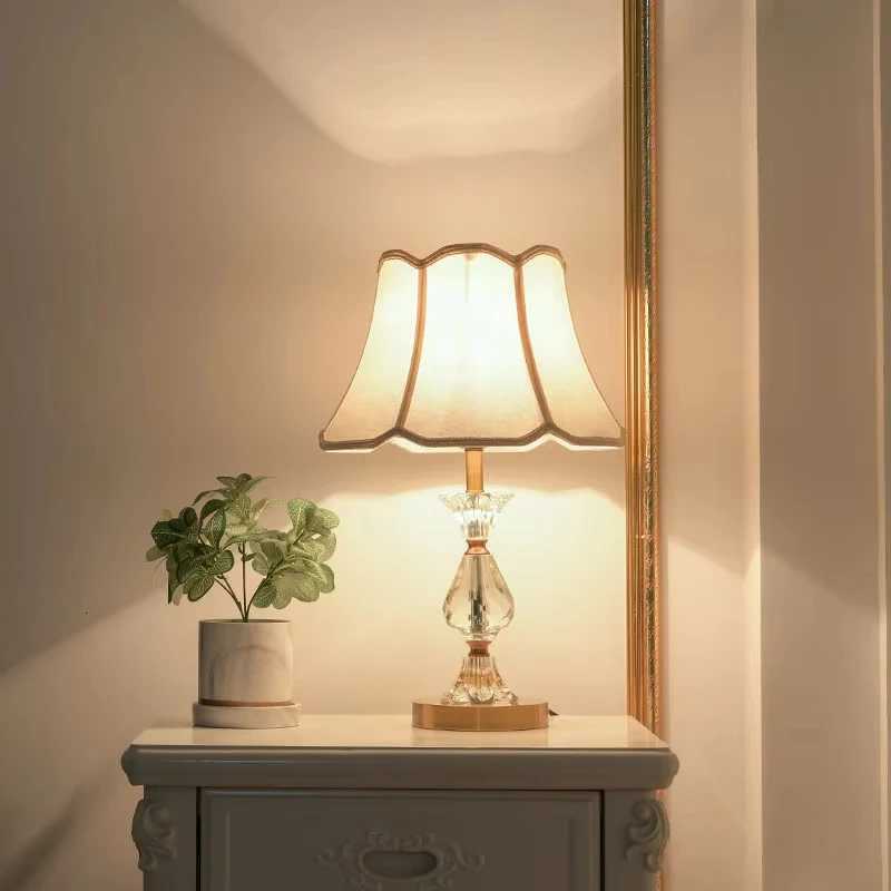 Retro Floor Lamp Living Room Copper Crystal Floor Light Wall Corner Standing Bedroom Bedside Table Lamp Next To The Sofa LED M251119