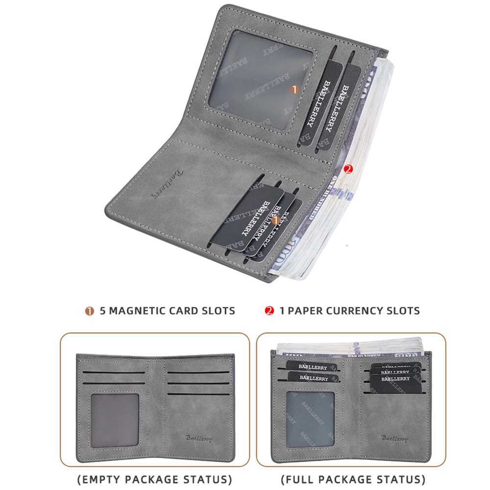 New Simple Mens Wallet Short Card Clips High Quality Thin Male Purses Photo Holder Frosted PU Wallet For MenT251119