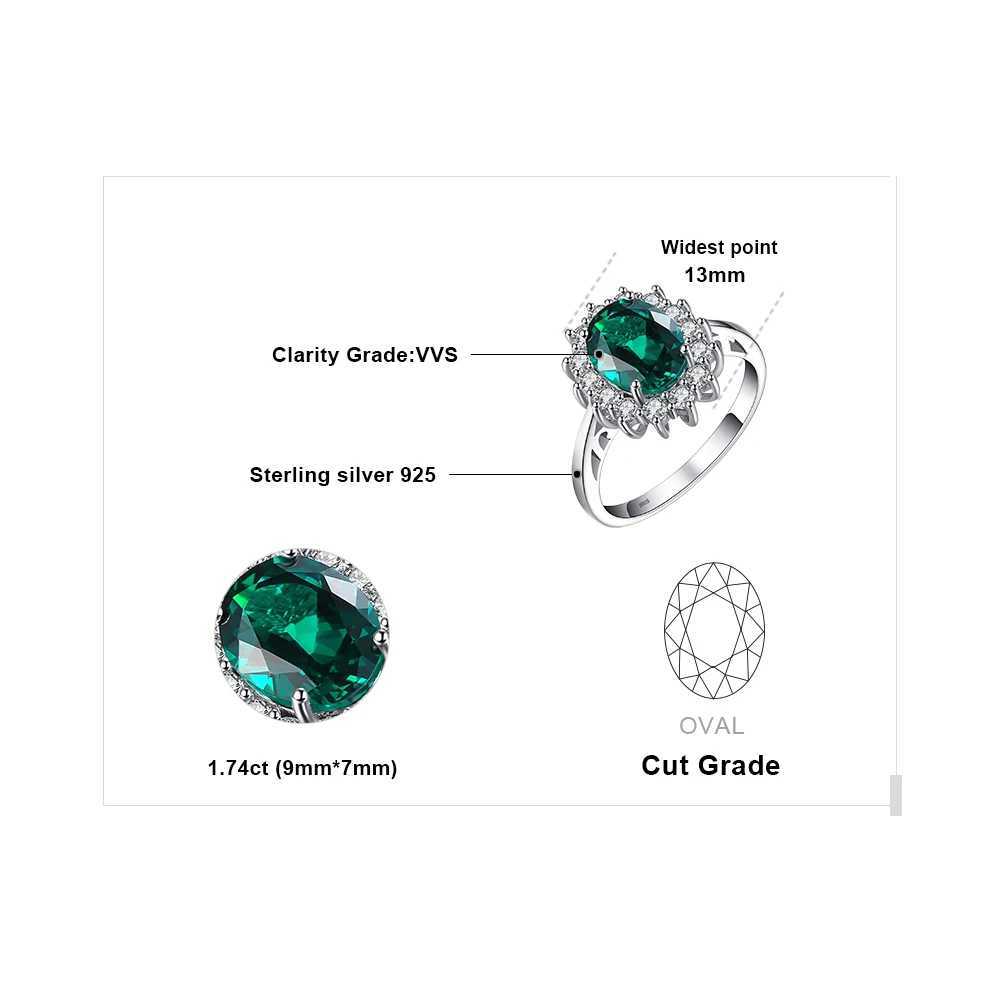 Princess Diana of the Jewelry Palace simulates green jade to create a ruby halo engagement ring 925 Sterling Siler ringC250419