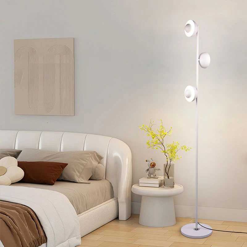 Nordic Bubble Ball Floor Lamp Modern Gold Rod Iron Art Luminaires for Living Room Sofa Bedroom Bedside Decoration Standing Light M251119