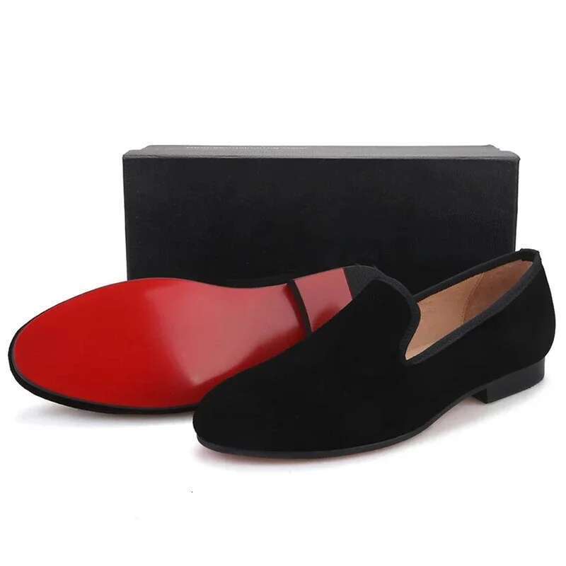 New In Red Bottom For Loafers Ck Solid Slip-On New Party Dress Size 38-48 Hot Men Shoes