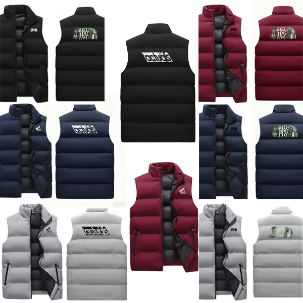 Men's Vests Men's Winter Stand Collar Fashion Vest Thickened Warm Sleeveless Jacket