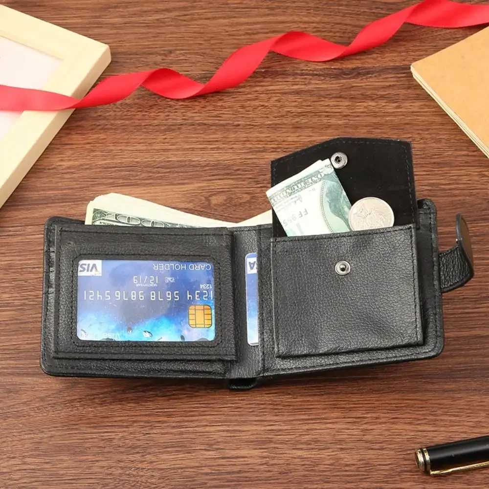 Men Wallets Leather Zipper Purse Man Slim Card Horders Quality Male Short Multi-card Wallet Coin Pocket PurseT251119
