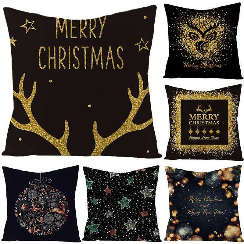Black Gold Series throw covers with digital printing of short plush fabric Car-shaped sofa cushion for office Home decorM251119