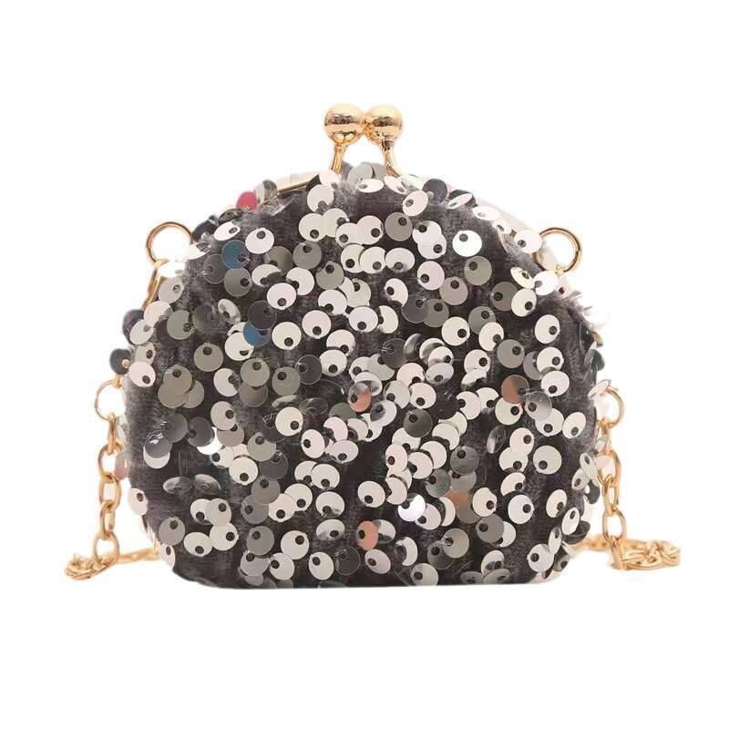 Fashionable luxurious sequin chain for women in 2025, new women's change lipstick bag, trendy and versatile one shoulder crossbody bag