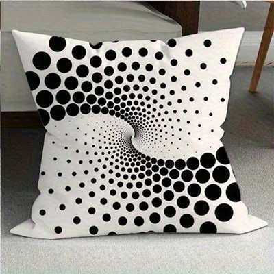 Home Decor Abstract Black and White Geometric Covers Pattern Cushion Cover Suitable for Sofa Bedroom Car CoverM251119