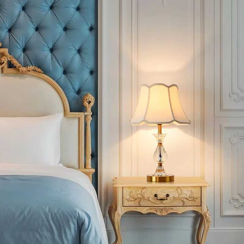 Retro Floor Lamp Living Room Copper Crystal Floor Light Wall Corner Standing Bedroom Bedside Table Lamp Next To The Sofa LED M251119