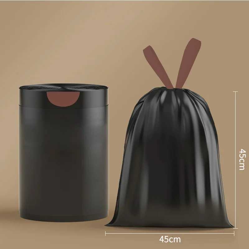 100PCS Drawstring garbage bag no tear thickening automatic closing garbage bag kitchen bedroom bathroom garbage bag C251119