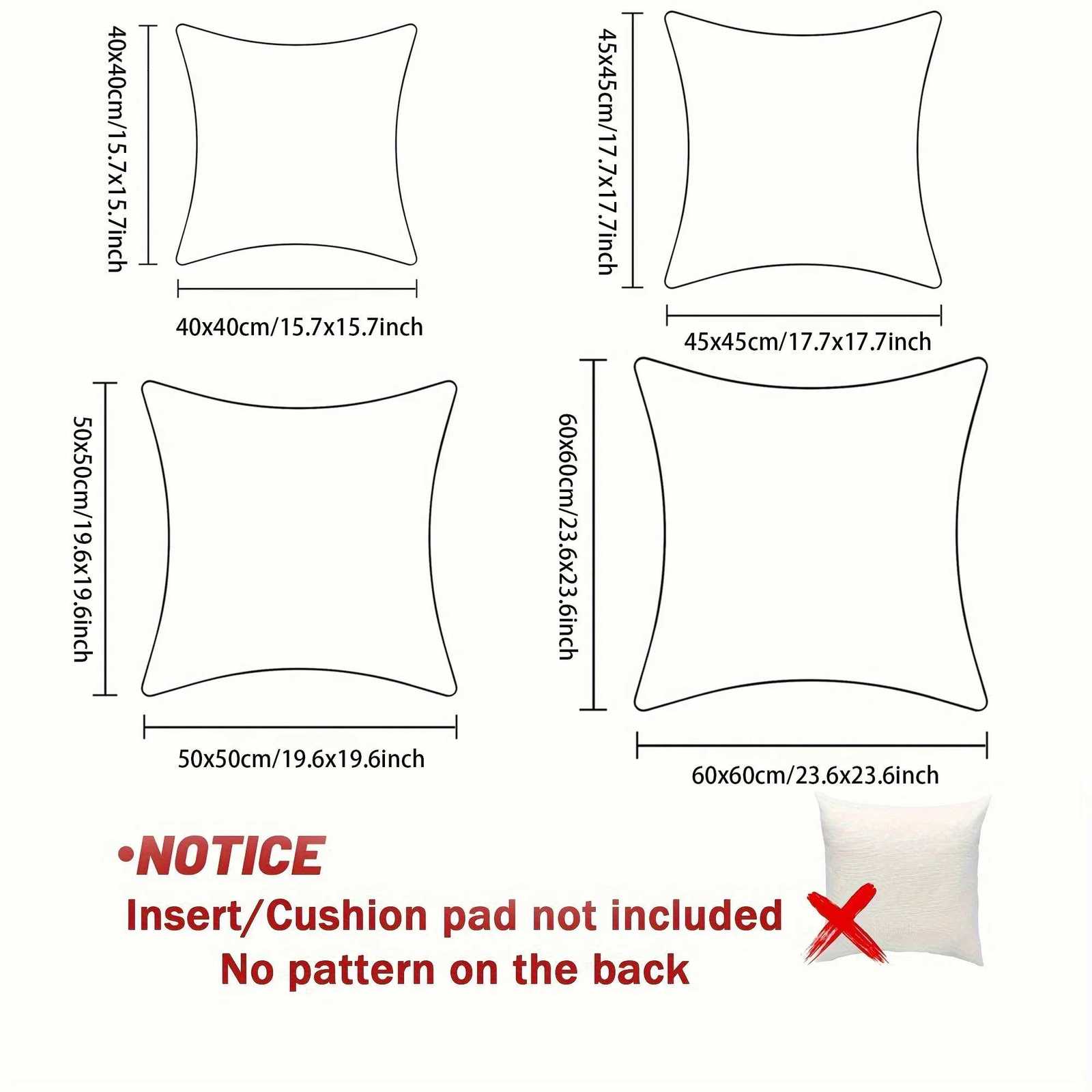 4pcs Retro Royal Women Covers Elegant Phnom Penh Print Double-Sided Wrinkle-Free Polyester for Living Room DecorM251119