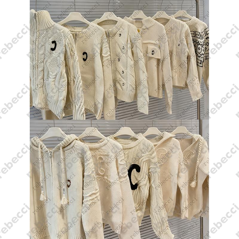 luxury 19 styles womens designer clothes Autumn Knitted cardigan jacket sweater winter half zipper sweatshirt retro cotton sweaters for women CSD2511191-12