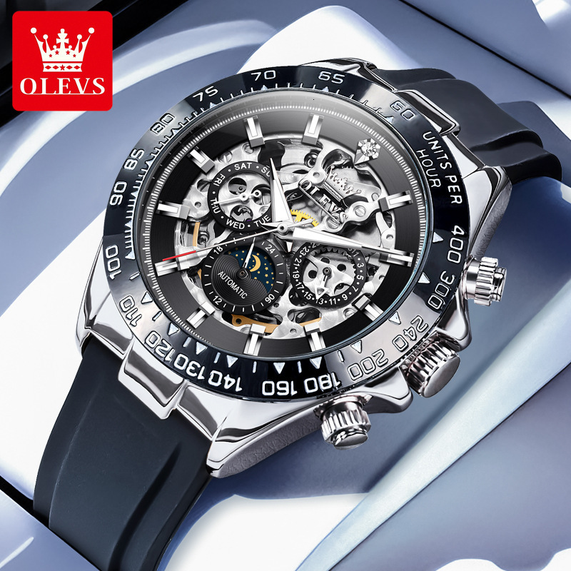 OLEVS Designer Men's Watches Luxury Outdoor Business Fashion Automatic Mechanical Watches Men's Multi-functional Watches Free Shipping Whole