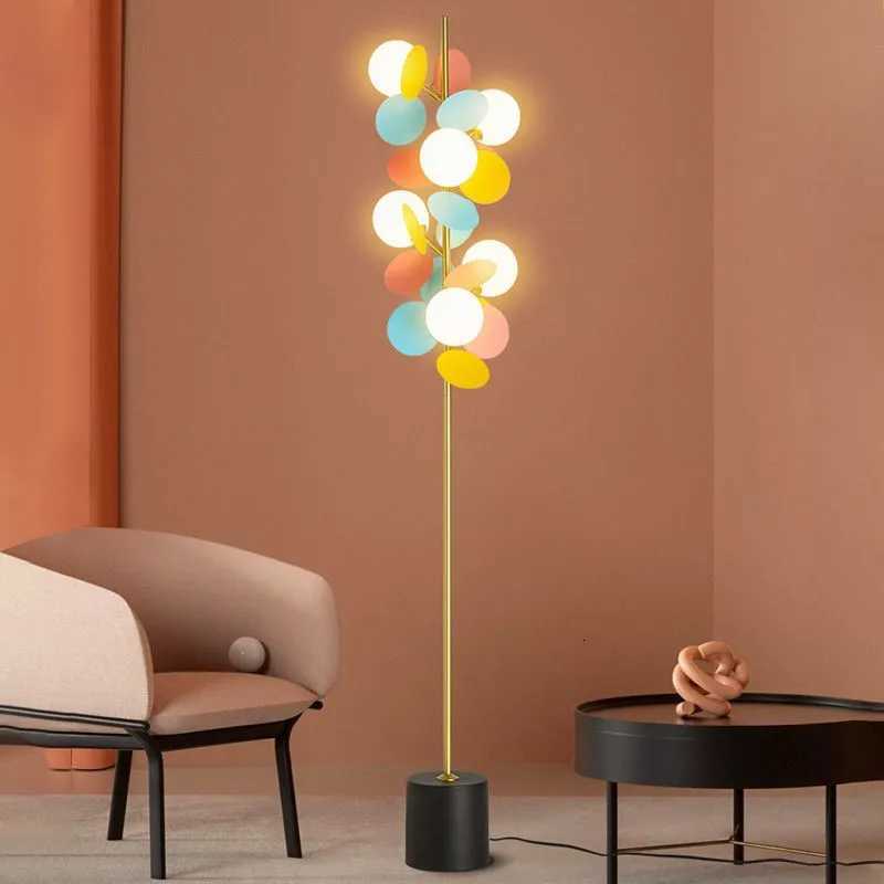 Designer Multicolor Leaf Luxury Floor Lams Living Room Kitchen Bedroom Sofasides Modern Metal Base LED Vertical Lights M251119