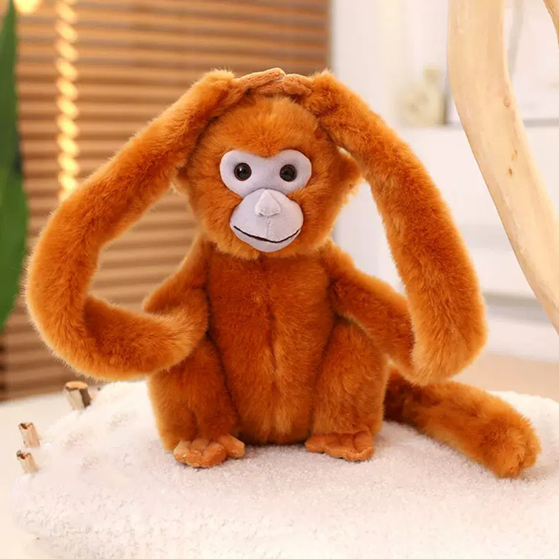 Manufacturer wholesale cartoon golden monkey plush toys, long arm monkey gorilla dolls, curtain buckles, children's soothing cloth dolls