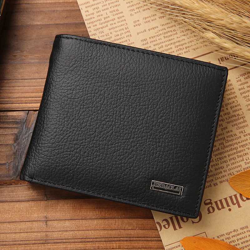 Classic PU Leather Wallets for Men Card Holder Purses with Buckle Coin Pocket Short Bifold Wallet Portable Mens GiftT251119