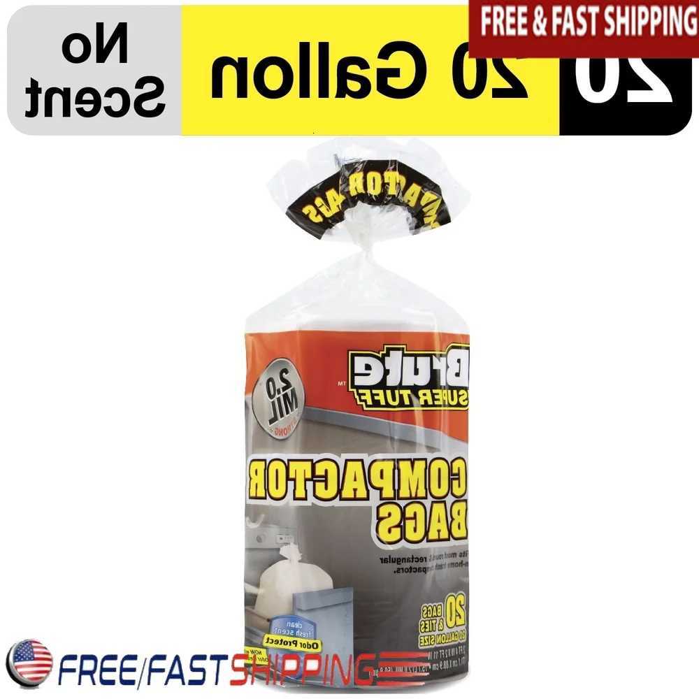 Heavy Duty 20 Gallon Trash Bags 20 Count Twist Tie Closure Odor Control Fresh Scent Durable Compactor Bags Home Kitchen Cleanup C251119