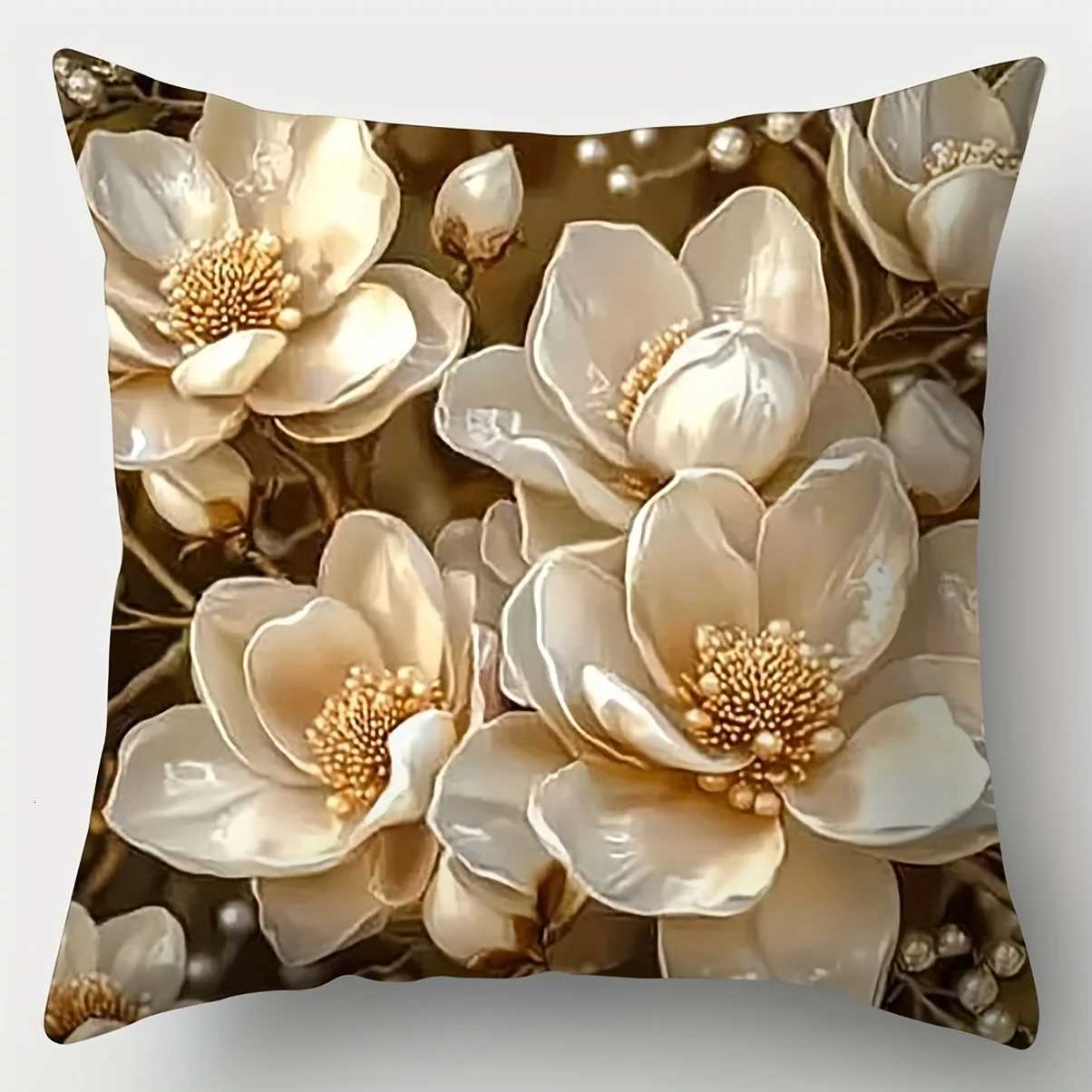 4pcs Elegant Black Gold Butterfly Floral Covers Stylish Decor for Living Room Sofa HomeM251119