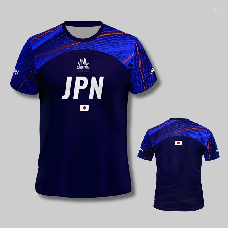 Men's T Shirts 2025 Japanese Vnl Blue Volleyball Shirt And Women's Sports T-shirt Comfortable Breathable 3d Fashionabl