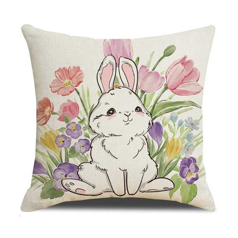 Easter flowers throw covers with digital printing of short plush fabric Car-shaped sofa cushion for office Home decorM251119