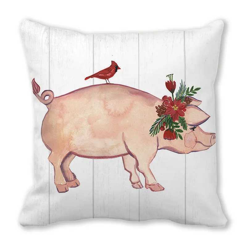 Christmas tree Santa Claus gift elk Digital printing short plush covers for car sofa office cushion cover home goodsM251119