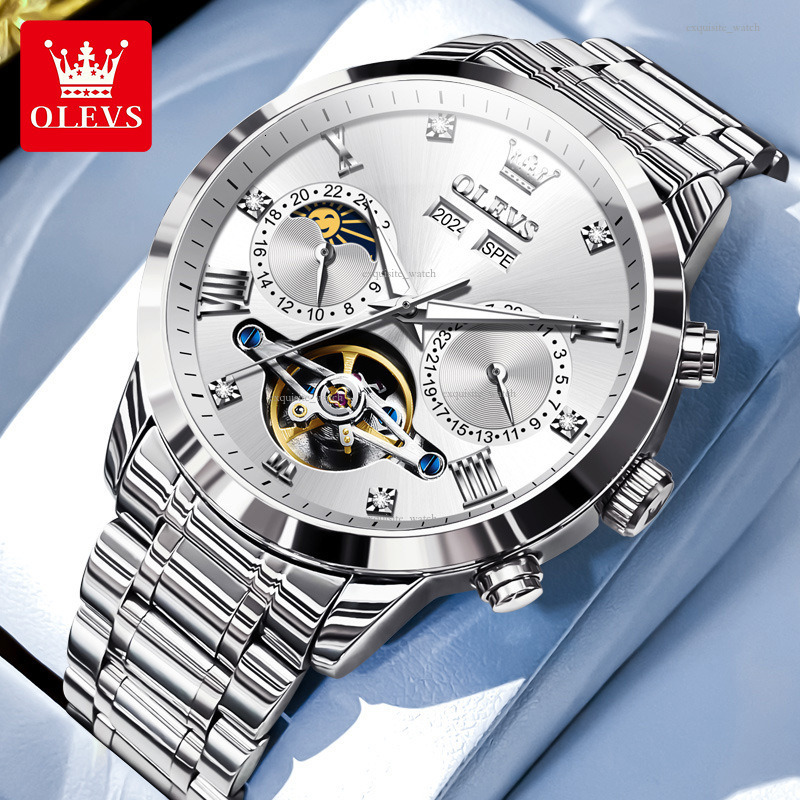 OLEVS Brand Designer Men's Watch New Multi-functional Fashionable Mechanical Watch Luxury Business Classic Luminous Waterproof Men's Wristwa