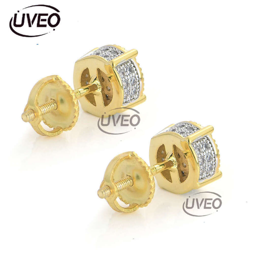 Luxury VVS Ice Moissanite S925 sterling silver stud earrings for men and women Free delivery