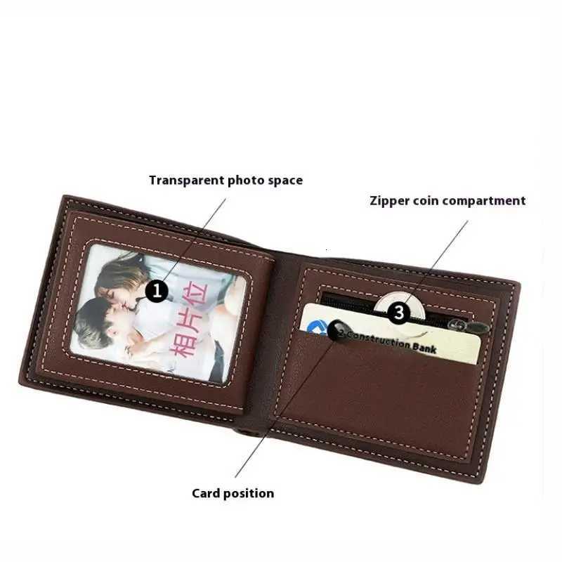 Short Men Wallets Zipper Coin Pocket Slim Card Holders Male Purses High Quality PU Leather Mens Wallet Money ClipsT251119