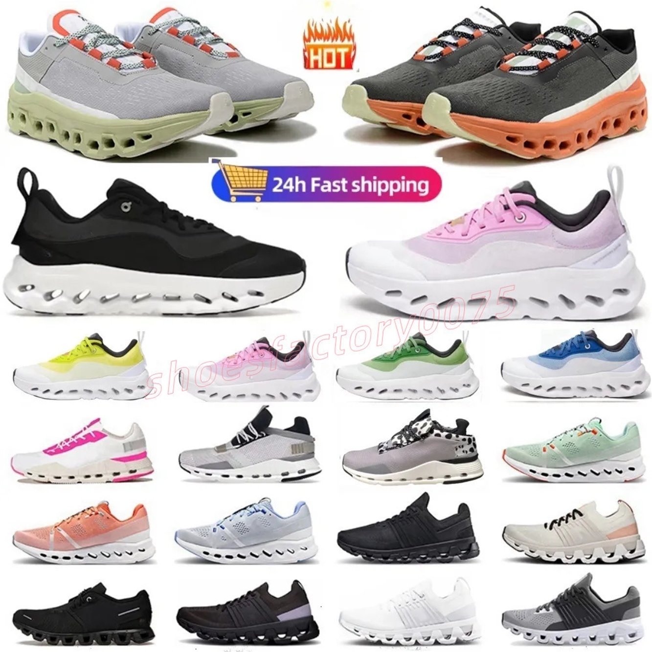 Ons Cloud Womens Mens Shoes Running womens Low Mesh Sneakers for Womens Mens Trainers Black All White Alloy Glacier Sports Chaussures Outdoor Shoe