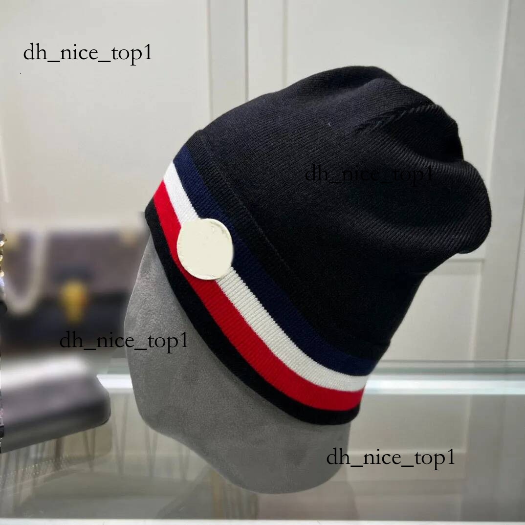 Hot Sales High Quality Pure Cotton Luxury Designer Knit Moncleat Hat Women Tricolor Wool Beanie Men Classic Black Winter Hat Plain Fit Hat Trucker Monclcer Hat 771